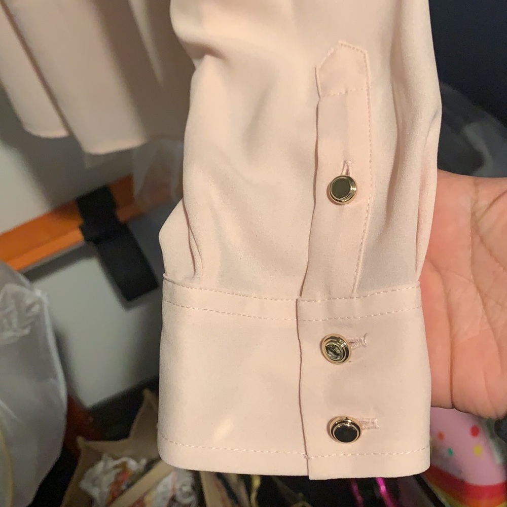 Calvin Klein button up light pink shirt. - Picture 5 of 5